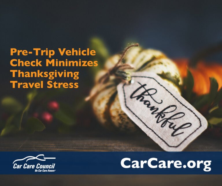 Don’t Let Your Thanksgiving Road Trip be a Turkey – Be Car Care AwareBe Car Care Aware